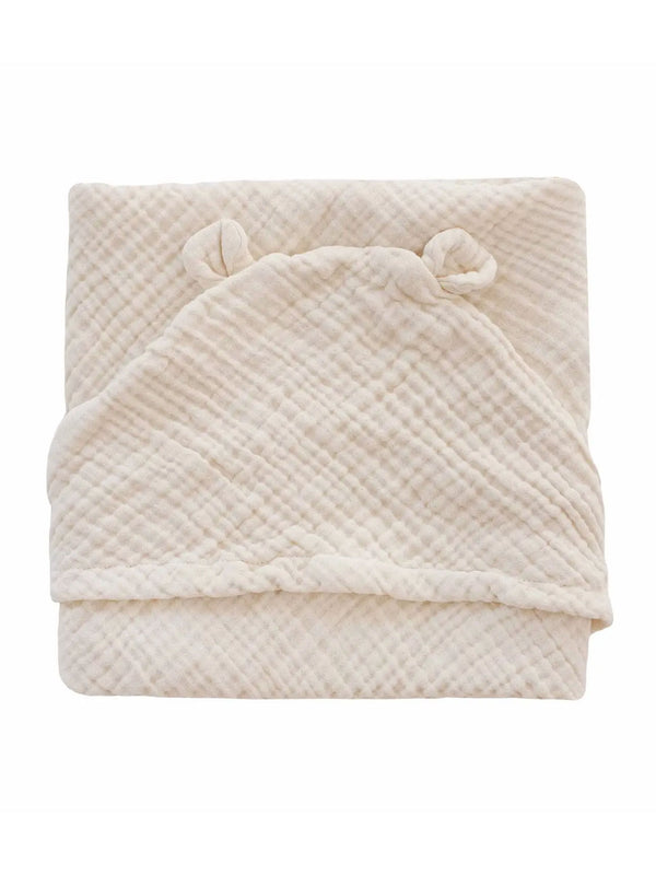Organic Muslin Hooded Towel Baby-Kids : Nursery : Bath Little Otja 