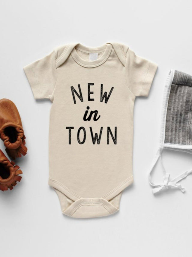 New in Town Short Sleeve Bodysuit Baby :One Pieces :Bodysuits :Short Sleeves Glad Folk 