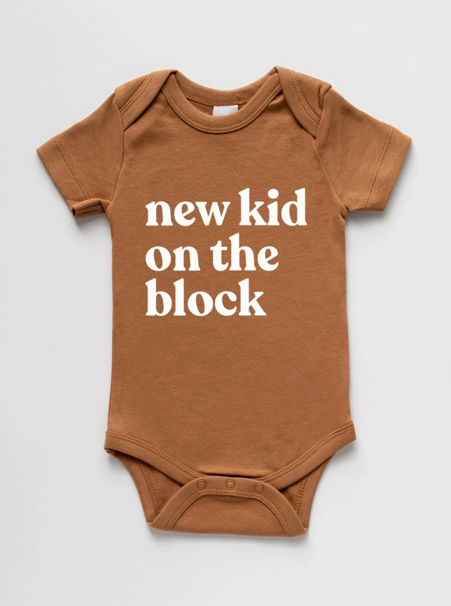 New Kid On The Block Short Sleeve Bodysuit Baby : One Pieces : Bodysuits : Short Sleeves Glad Folk 