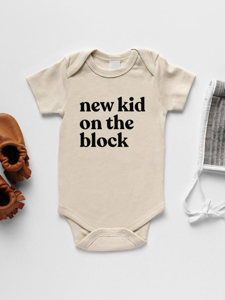 New Kid On The Block Short Sleeve Bodysuit Baby : One Pieces : Bodysuits : Short Sleeves Glad Folk 