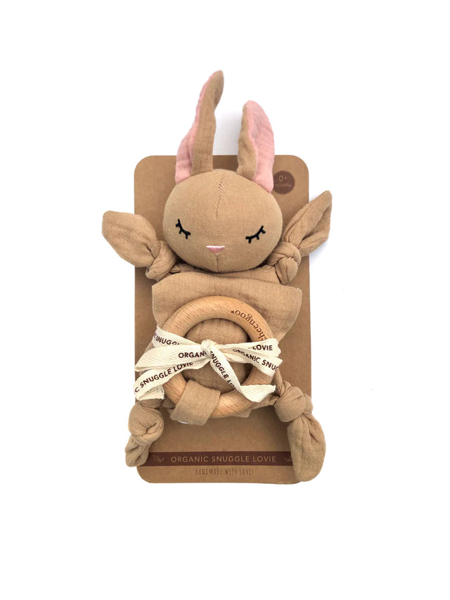 Organic Snuggle Lovie Blanket - Bunny Baby : Toys : Teethers : Plush-Crinkle Cheengoo Organic Snuggle Lovie Blanket - Bunny