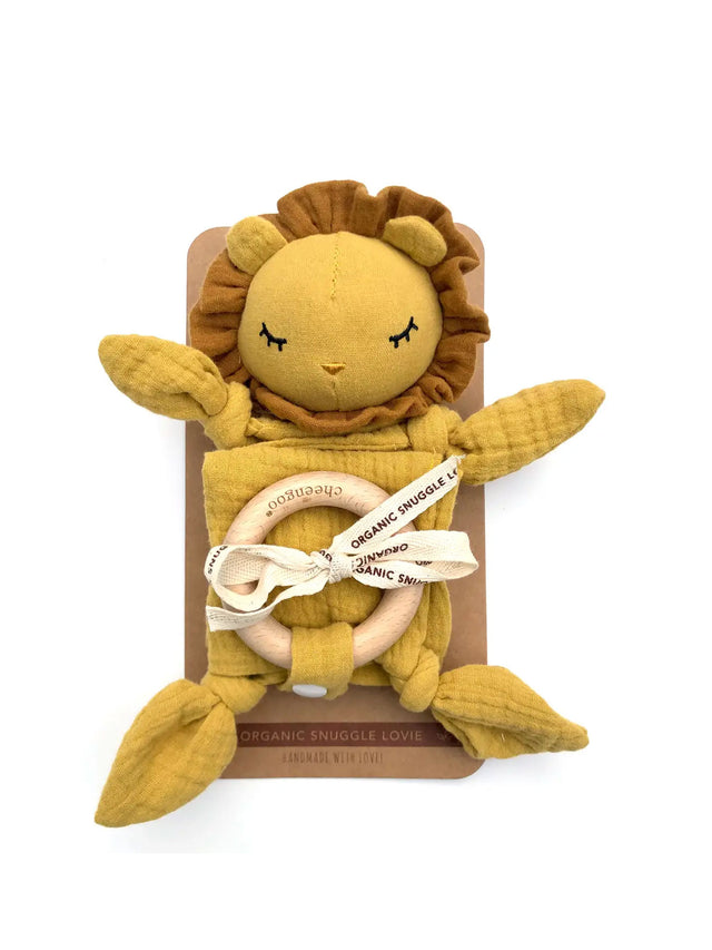 Organic Snuggle Lovie Blanket - Lion Baby :Toys :Plush + Crinkle :Teethers Cheengoo 
