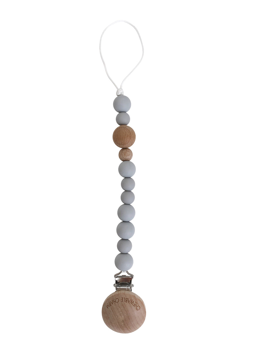 Silicone + Wood Pacifier Clip Baby : Nursery : Gear Chewable Charm Silicone + Wood Pacifier Clip