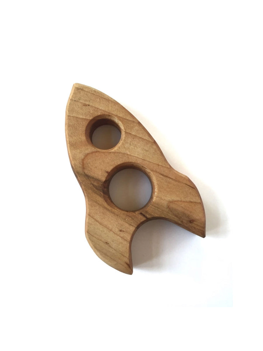 Wooden Rocket Teether Baby-Kids : Toys : Wooden : Learning Clover and Birch Wooden Rocket Teether