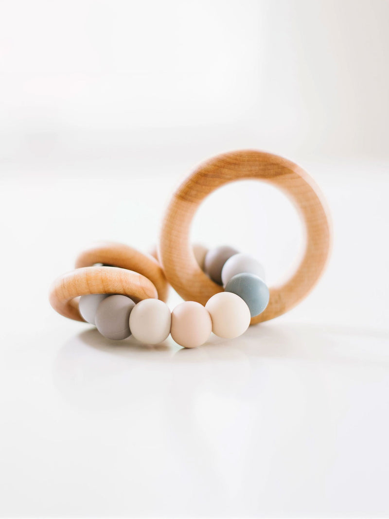 Saturn Ring Wood + Silicone Teether Ring