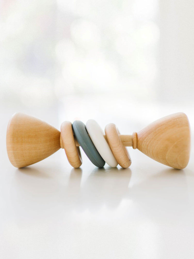 Silicone + Wood Rattle