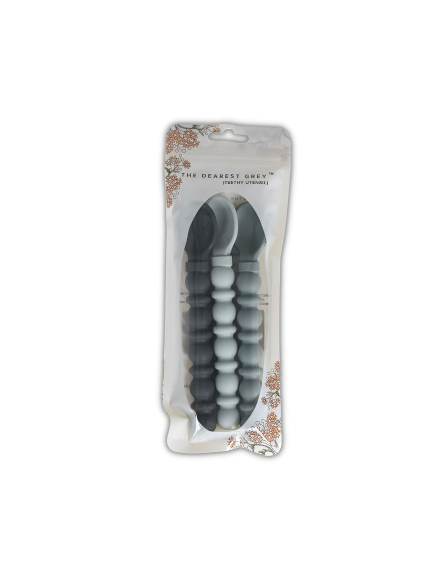 Silicone Teethy Utensil Baby-Kids : Gear : Feeding The Dearest Grey Silicone Teethy Utensil