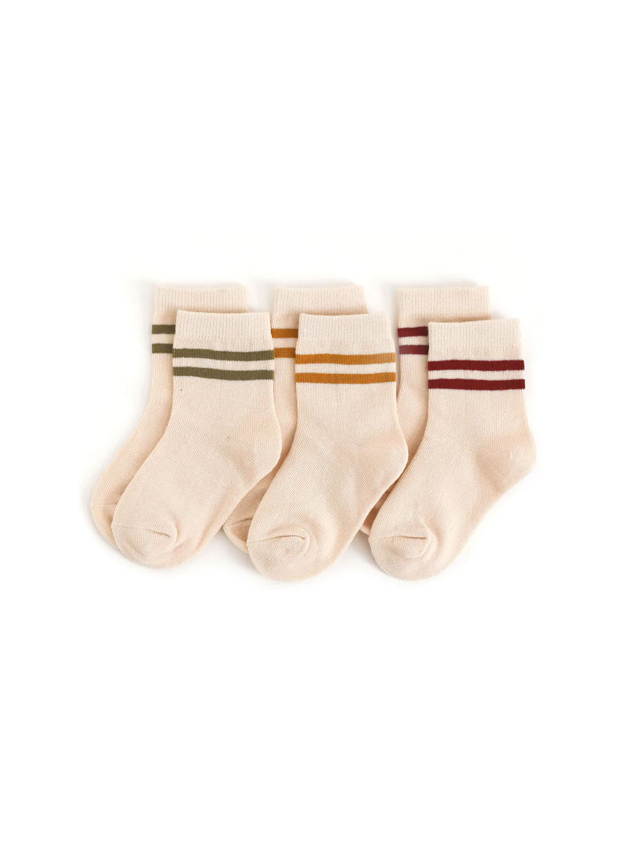 Striped Socks 3-Pack Baby-Kids : Accessories : Tights : Socks Little Stocking Co Striped Socks 3-Pack