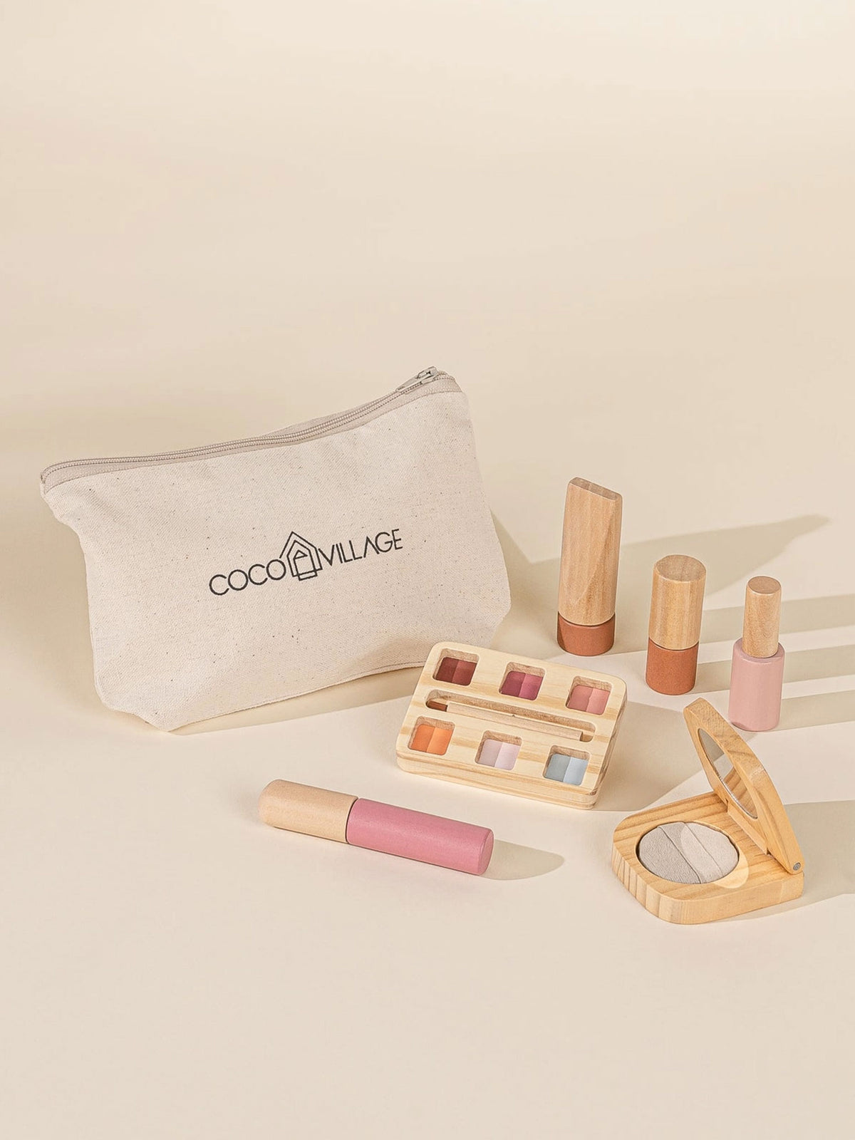 Wooden Beauty Set Baby-Kids : Toys : Pretend Play Coco Village Wooden Beauty Set for Babies and Kids | Colored Organics®
