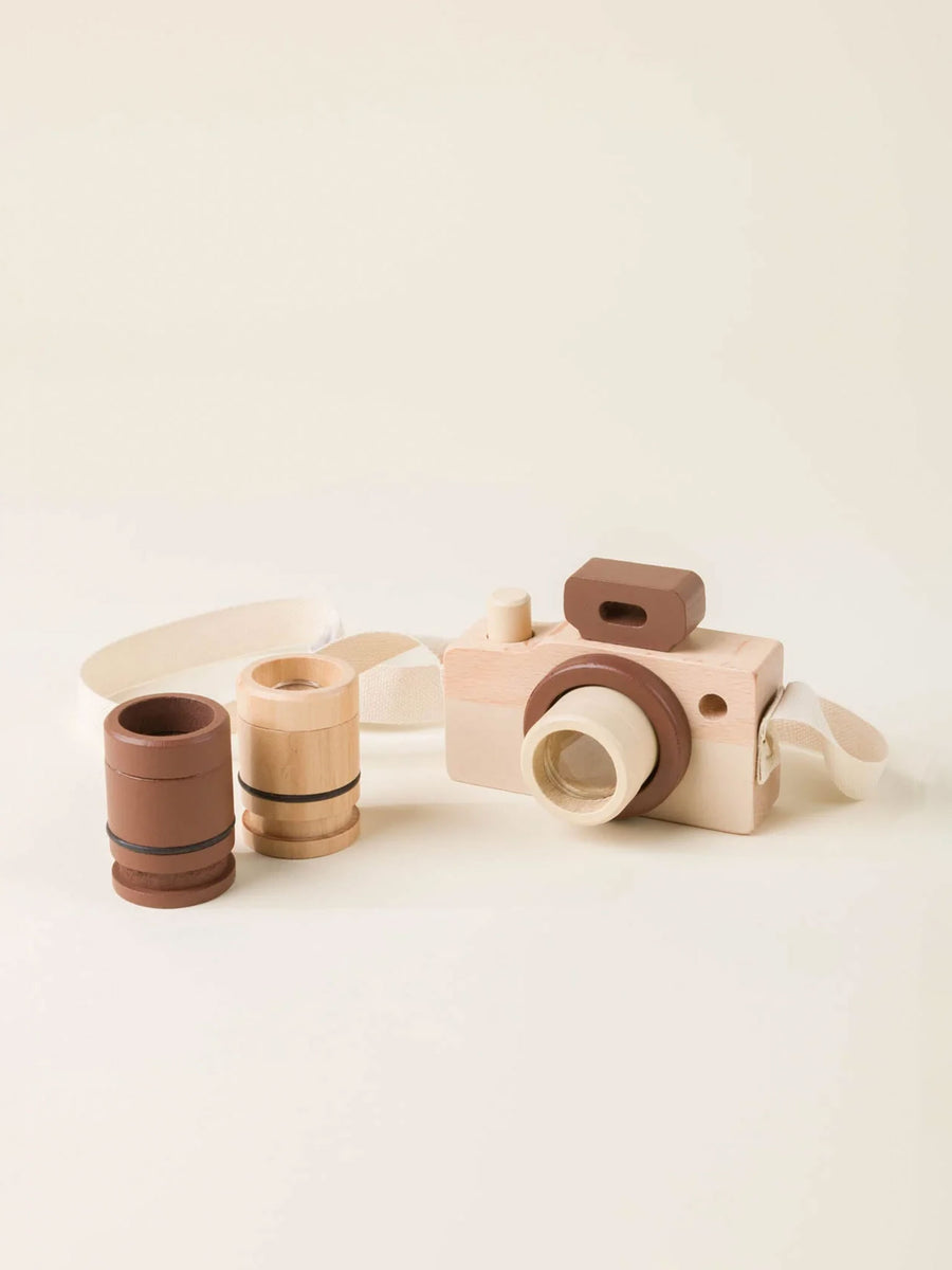 Wooden Toy Camera with Bag Kids : Toys : Learning : Wooden Coco Village 