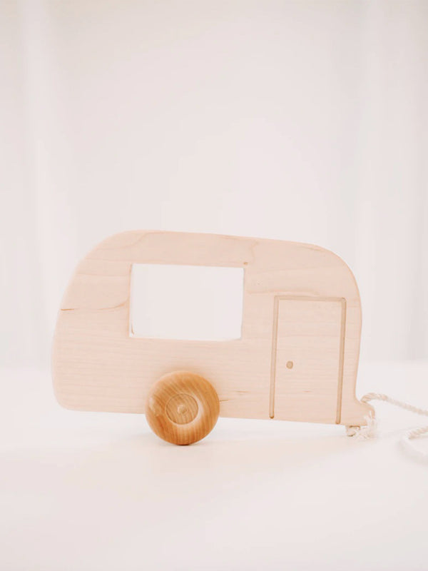 Wooden Camper Pull Behind Toy