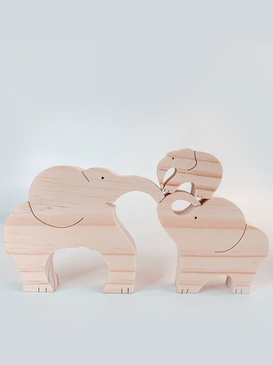 Elephants Puzzle Baby-Kids : Toys : Wooden Kaspi Land Elephants Puzzle