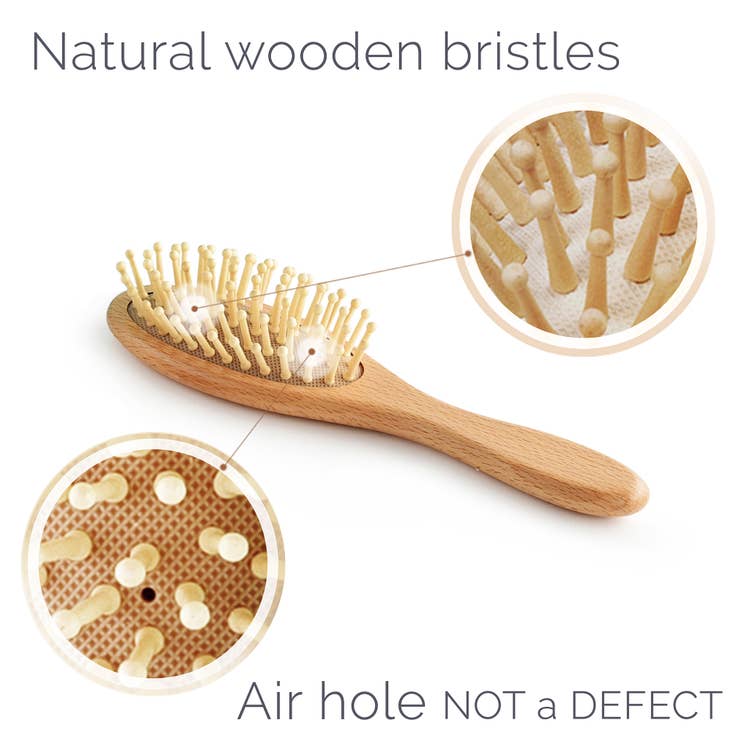 Wooden Hair Brush Set Baby : Nursery : Bath Natemia Wooden Hair Brush Set