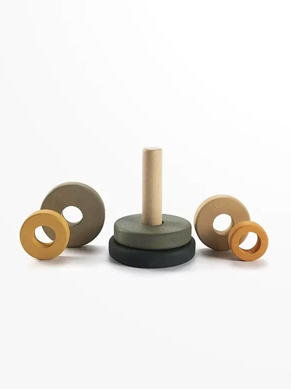Wooden Mini Ring Stacker Baby-Kids : Toys : Stackers SABO concept Wooden Mini Ring Stacker for Babies | Colored Organics®