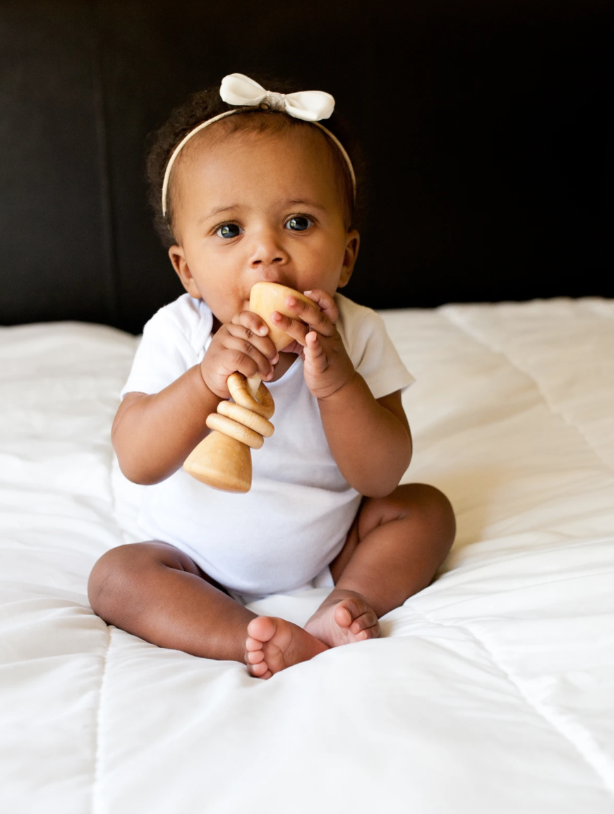 Wooden Rattle Baby : Toys : Rattles : Teethers Bannor Toys Wooden Baby Rattle, Heirloom Quality | Colored Organics®