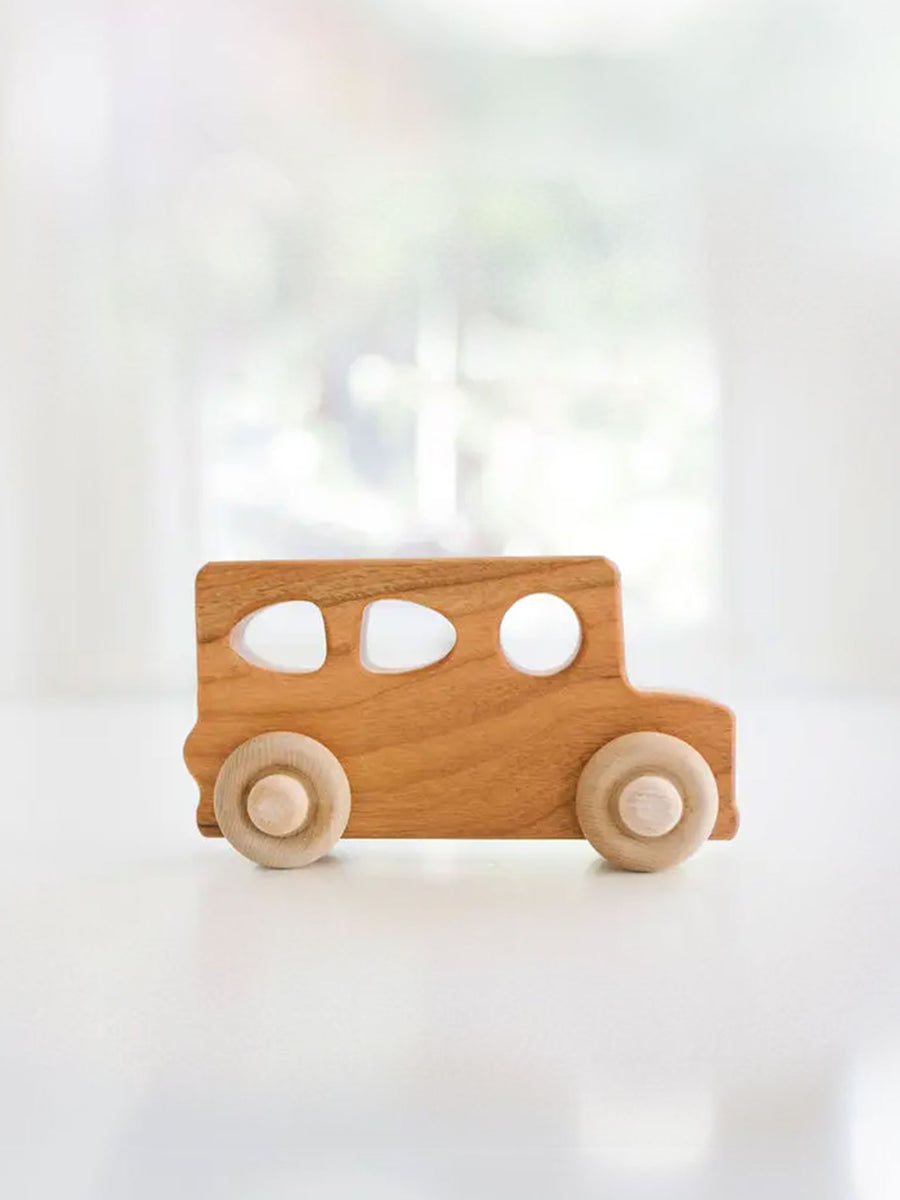 Wooden Mini School Bus Toy Car Baby-Kids : Toys : Wooden Bannor Toys Wooden Mini School Bus Toy Car