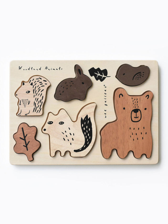 Woodland Wooden Tray Puzzle Baby-Kids :Toys :Wooden Wee Gallery 