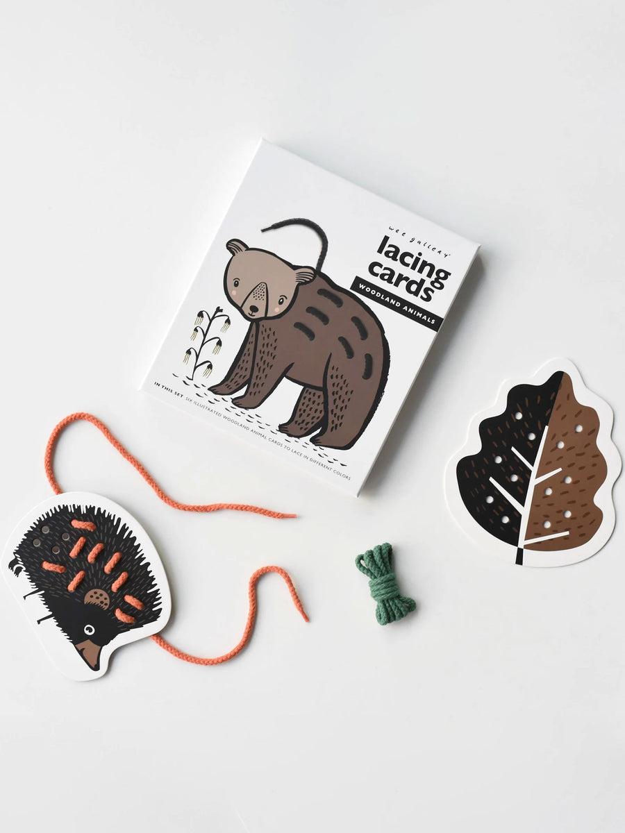 Woodland Animal Lacing Cards Baby-Kids : Toys : Learning Wee Gallery 