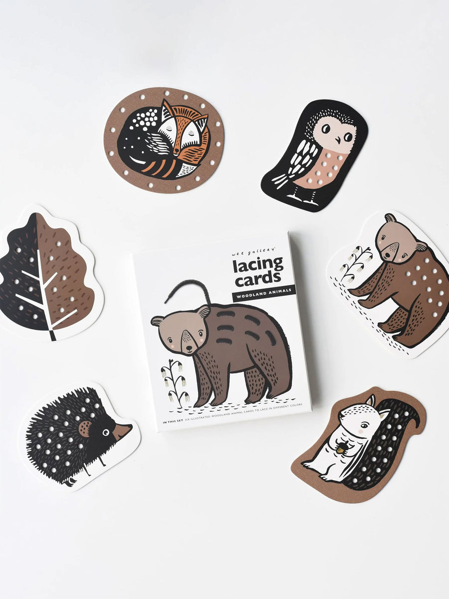 Woodland Animal Lacing Cards Baby-Kids : Toys : Learning Wee Gallery 