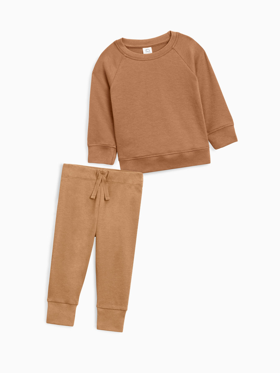 2-Piece Organic Pullover and Pants Set Baby-Kids : Virtual Set Colored Organics 