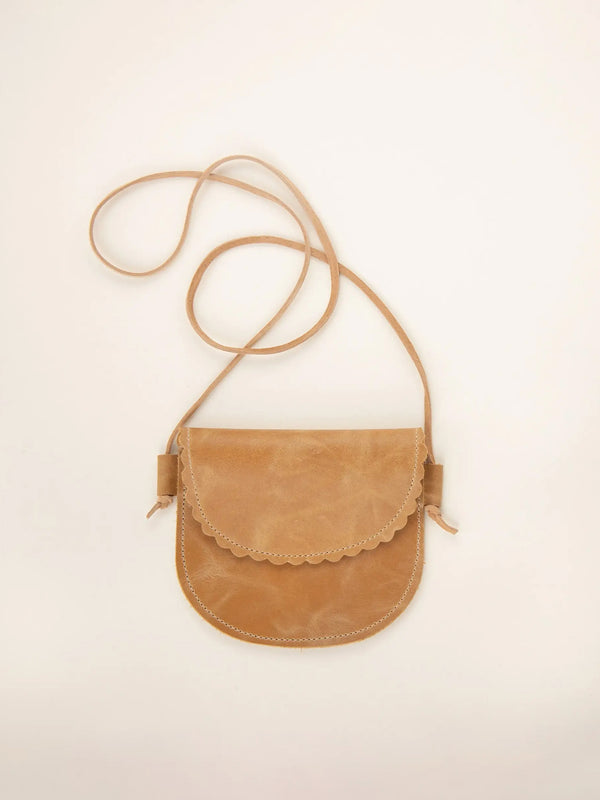 Toddler Scalloped Leather Purse
