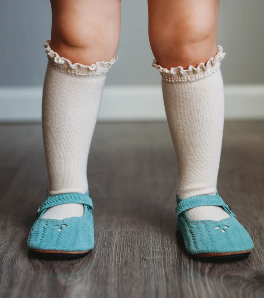 Lace Top Knee High Socks Baby-Kids : Accessories : Socks Little Stocking Co Lace Top Knee High Socks